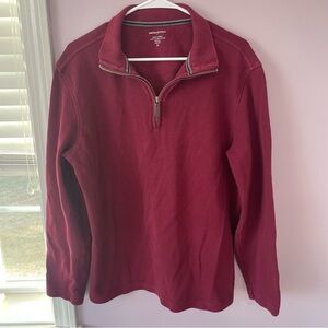Banana Republic Men’s Maroon 1/4 Zip Pullover Long Sleeve Shirt. Size XL